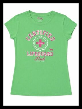 💕ℙ𝕀ℕ𝕂 𝕍𝕊 “CERTIFIED LIFEGUARD” HTF/VINTAGE/RARE Tee NWOT💕
